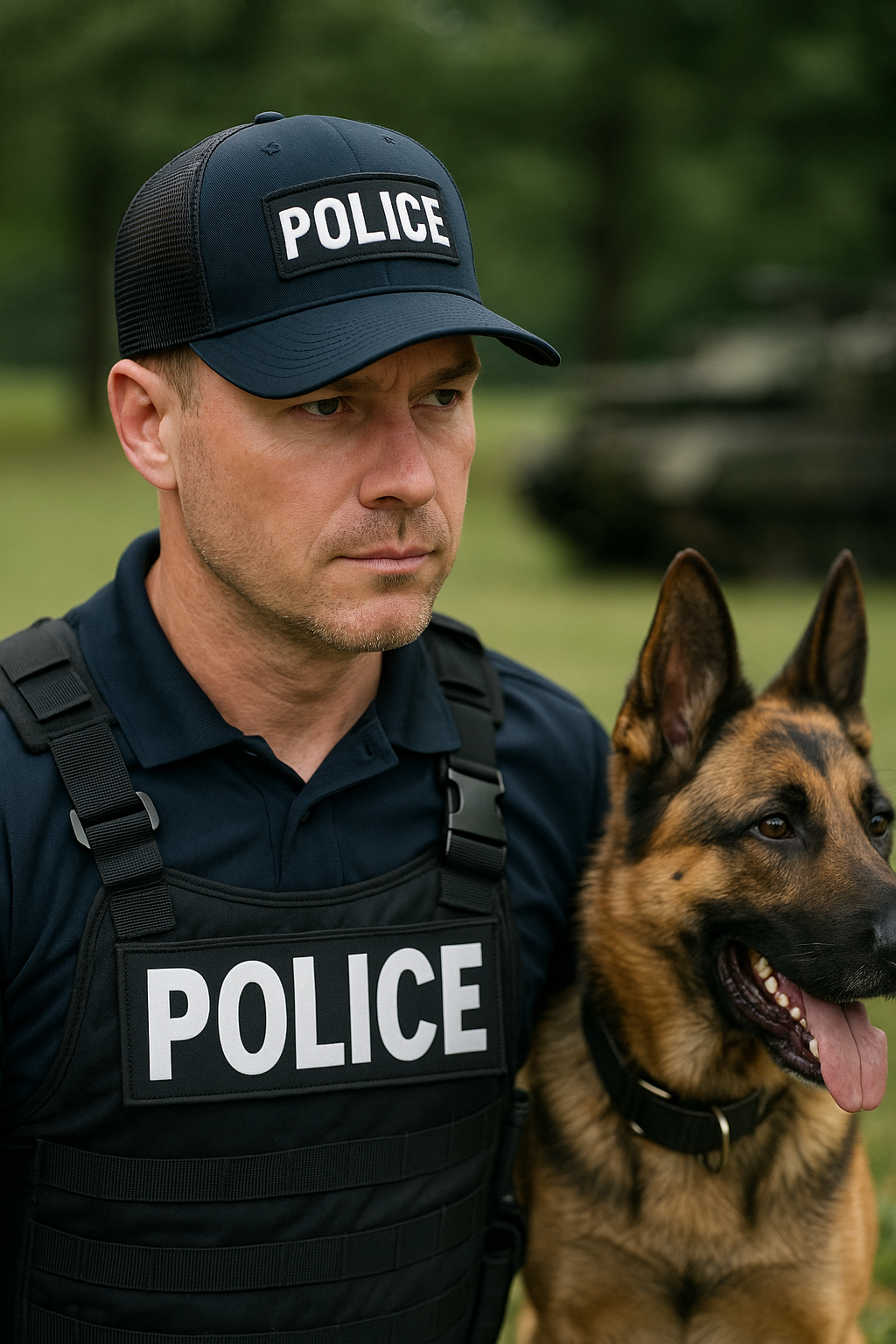 Authority Police Trucker Cap - Shop on Amazon Authority Trucker Cap with Police design and K-9 dog