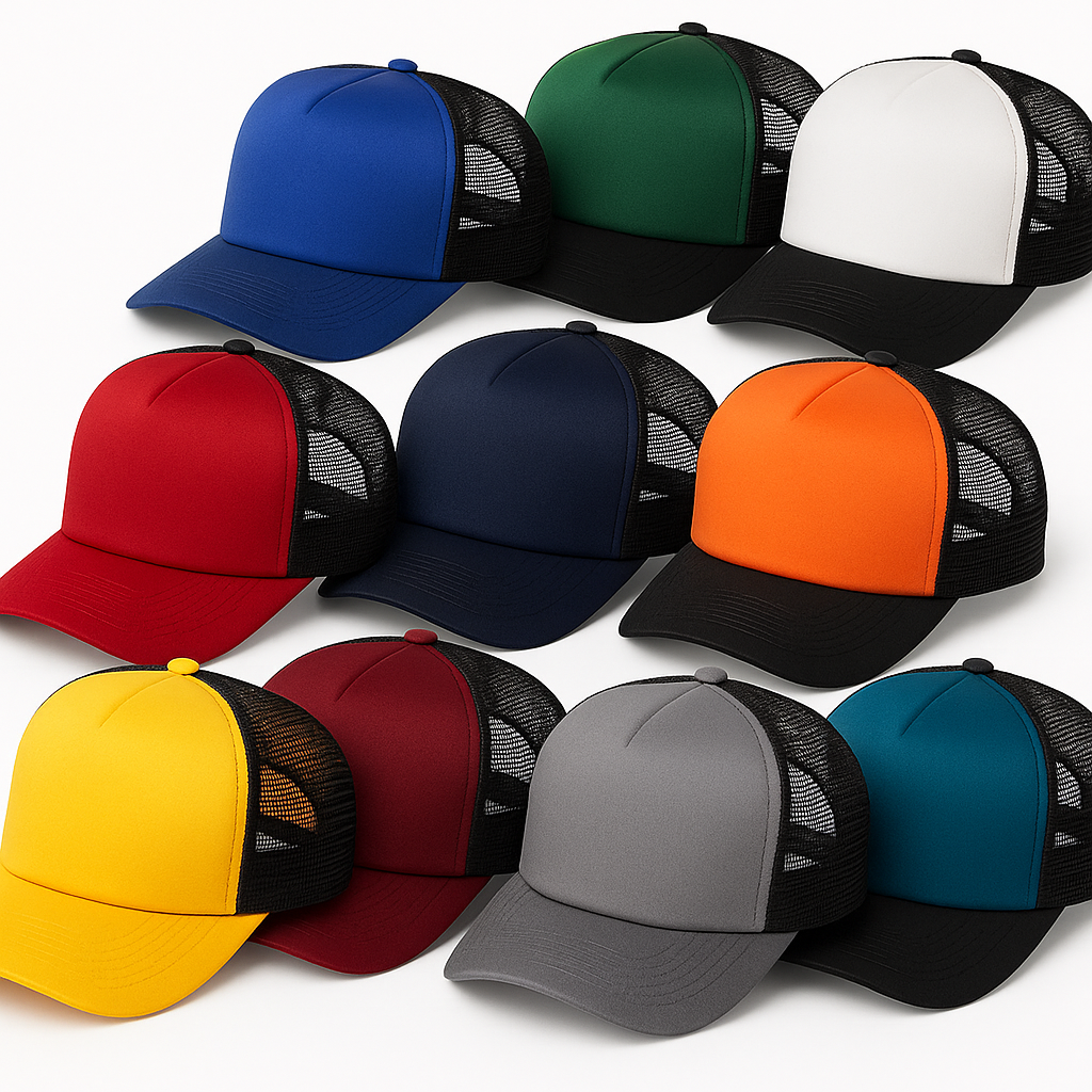 Buy mesh trucker caps in bulk for events Bulk mesh trucker caps in assorted colors
