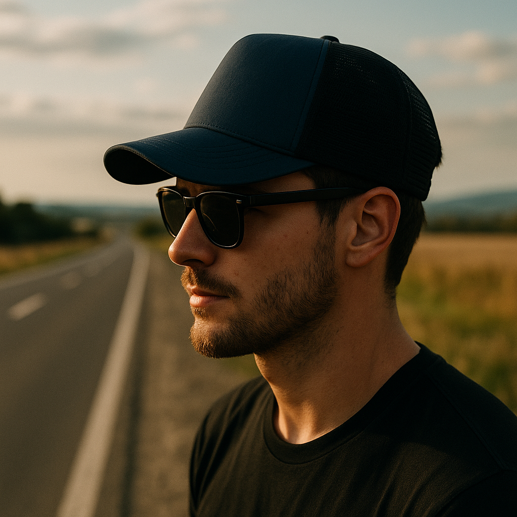 Your ultimate mesh trucker cap style Cool mesh trucker cap on the road