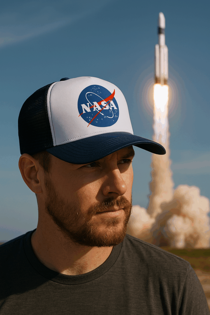 NASA Trucker Cap - Shop on Amazon NASA Mesh Trucker Cap with rocket launch